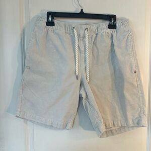 Vuori Light Grey Corduroy Shorts, Size XL